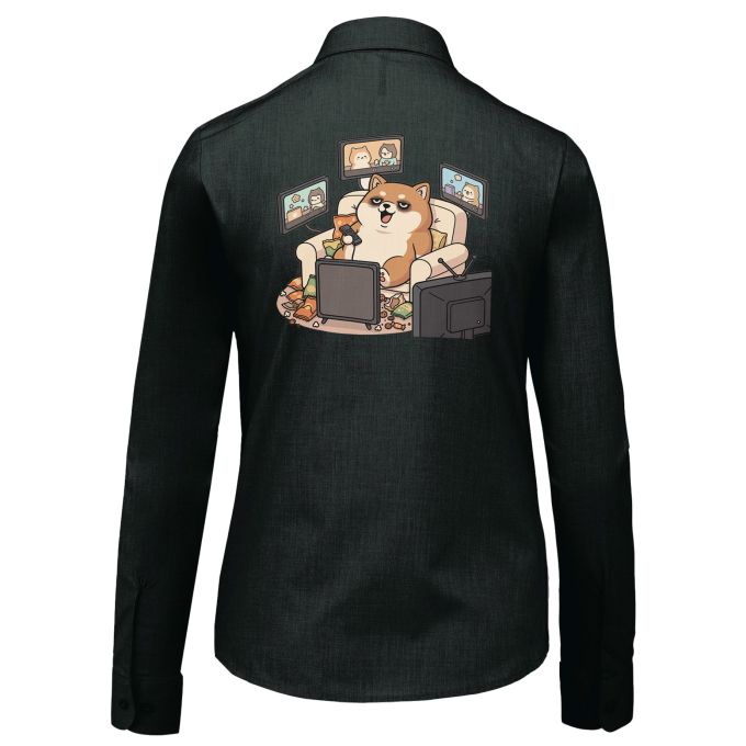 Chemise Femme légère à Manches Longues de qualité supérieure (matériau de personnalisation haut de gamme, imprimé en France)