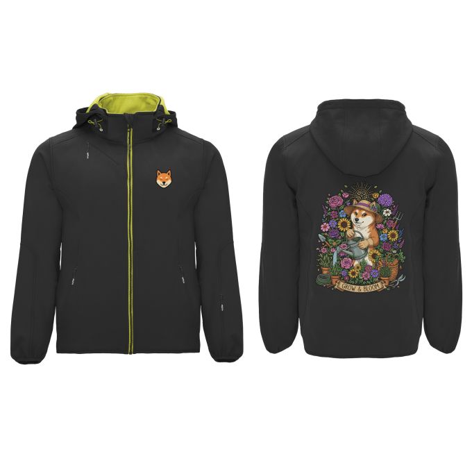 Veste Softshell Contrastée avec capuche Amovible de qualité supérieure (matériau de personnalisation haut de gamme, imprimé en France)